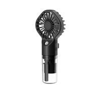 YKMYXZ Ventilatore portatile for nebulizzazione d'acqua Mini ventilatore portatile ricaricabile USB Ventola di raffreddamento silenziosa for spostamenti domestici in ufficio di viaggio(Black)
