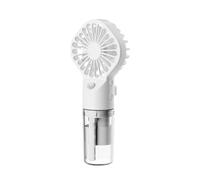 YKMYXZ Ventilatore portatile for nebulizzazione d'acqua Mini ventilatore portatile ricaricabile USB Ventola di raffreddamento silenziosa for spostamenti domestici in ufficio di viaggio(White)