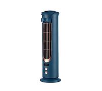 YKMYXZ Ventilatore senza lama a torre Mini condizionatore d'aria da tavolo con testa tremante Mini ventola di raffreddamento ad acqua Ventilatore multifunzione Batteria da 4000 MAh(Blue)