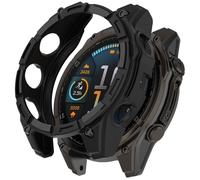 YKNIUFLY Cover Compatibile con ceshi Fenix 8 47mm Solar, Silicone Morbido TPU, Protezione Half-Pack, Orologio Custodia Compatibile con ceshi Fenix 8 47mm Solar.(Nero)