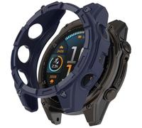 YKNIUFLY Cover Compatibile con ceshi Fenix 8 47mm Solar, Silicone Morbido TPU, Protezione Half-Pack, Orologio Custodia Compatibile con ceshi Fenix 8 47mm Solar.(Blu Notte)