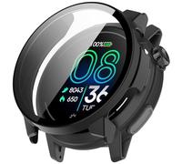 YKNIUFLY Cover Compatibile con Mibro Watch GS Pro, PC + Schermo Temperato Pellicola Integrata, Cassa Dell'orologio Anticaduta e Antigraffio.(Nero)