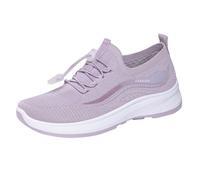 YKPAVV Scarpe estive da donna per diabetici, larghe, traspiranti, regolabili, leggere, eleganti e comode, scarpe da corsa, morbide e lunghe, altamente elastiche, viola., 40 EU