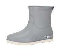 YKPAVV Stivali da pioggia alla moda, antiscivolo, altezza media, da donna, sandali e sandali con cinturino, grigio., 40 EU