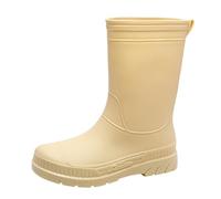 YKPAVV Stivali da pioggia da donna, antiscivolo, da giardino, larghi, comodi, corti con cinturino alla caviglia, stivali da donna, giallo., 40 EU