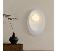 YKSJDFH Applique da parete in cemento strutturato - Applique giapponese Wabi-Sabi HIPS con lampadina G9, lampada da parete minimalista in composito di fibra di vetro per corridoio, camera da letto, ba