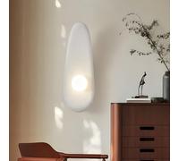 YKSJDFH Lampada da Parete Creativa - Lampada da Parete Organica Wabi-Sabi HIPS e Fibra di Vetro, Attacco G9 dimmerabile Luci da Parete Moderne per Il Soggiorno, la Scala e l'angolo di Lettura