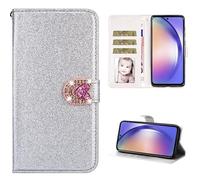 YKTO Glitter Pelle Portafoglio Case per iPhone 17 Pro MAX Brillantini Glitters Lamina Sparkle Caso Guscio Shell Wallet PU Glitter Brillanti Strass Magnetico Ladies Purse Women's Case Libro Leather