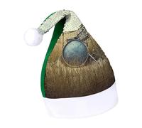 YKUDBN Classico cappello di Natale, tamburo musicale in campo, cappello di Babbo Natale, cappello di Babbo Natale, morbido cappello di Babbo Natale con bordo bianco in peluche per il divertimento