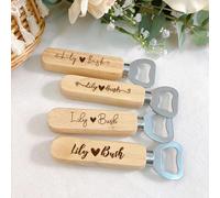 yky Apribottiglie personalizzate per matrimoni, apribottiglie personalizzati, apribottiglie in legno, regali con logo personalizzato inciso (20 pezzi)
