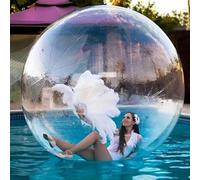YLANMEI Attrezzatura per Sport Acquatici Trasparente con Pompa ad Aria, Pallone Gonfiabile Camminare sull'acqua, d'Acqua in PVC Cerniera, da Passeggio spiagge, Piscina 1.5mCustomized