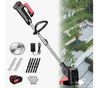 YLANMEI Attrezzo per falciatura del Prato da Giardino con Batteria Ricaricabile da 24 V per Uso Domestico, Piccolo Tosaerba telescopico Elettrico Portatile con Lama 24V/2.0Ah