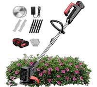 YLANMEI Decespugliatore Portatile Elettrico Senza Fili 82800Mah per Tagliare Le Erbacce Strumento Ricaricabile per Bordi Domestici con 3 Lame per Giardino, Prato, Cortile 24V/4.0Ah