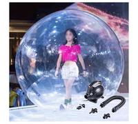 YLANMEI Palla Gonfiabile per Camminare sull'acqua da 1,5/1,8/2/2,5 m, Trasparente, per Attrezzature da Spiaggia e intrattenimento, con Pompa elettrica e Cerniera. 1.8m