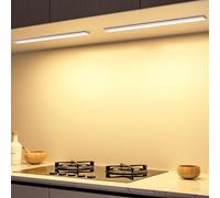 Ylatoial Luce Armadio LED, Armadio Led con Sensore di Movimento, USB Ricaricabile Magnetica Lampada, Dimmerabile Luce Led Sottopensile per Cucina Scale Corridoio Bagno Garage