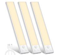 Ylatoial Luce Armadio LED, Armadio Led con Sensore di Movimento, USB Ricaricabile Magnetica Lampada, Dimmerabile Luce Led Sottopensile per Cucina Scale Corridoio Bagno Garage