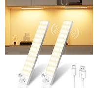 Ylatoial Luce Armadio LED con Sensore di Movimento, 4 Modalità Luce Sottopensile Cucina, USB Lampada LED Ricaricabile, Senza Fili Luci Notturna per Armadio Cucina Scale Corridoio Garage
