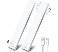Ylatoial Luce Armadio LED con Sensore di Movimento, 4 Modalità Luce Sottopensile Cucina, USB Lampada LED Ricaricabile, Senza Fili Luci Notturna per Armadio Cucina Scale Corridoio Garage