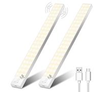 Ylatoial Luce Armadio LED con Sensore di Movimento, 4 Modalità Luce Sottopensile Cucina, USB Lampada LED Ricaricabile, Senza Fili Luci Notturna per Armadio Cucina Scale Corridoio Garage