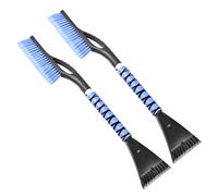 YLCVBUD Spazzola da Neve e raschietti per Ghiaccio da 68,6 cm, Staccabile, con setole morbide, Impugnatura in Schiuma, per Auto, Camion o SUV, Strumento per finestre e Parabrezza (2 Pezzi)