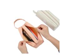 YLCYDLYU Astuccio Con Scomparti Cute Pencil Bag Bambini Cartoleria Bag Portatile Tela Matita Bag Doppio Strato Matita Bag Student Pencil Bag-Rosa 2