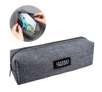 YLCYDLYU Astuccio Con Scomparti Piccolo Sacchetto Di Matita Cerniera Trucco Brush Holder Tela Scatola Di Matita Sacchetto Di Immagazzinamento Regalo Adatto Per La Scuola-1 Pz Grigio Scuro