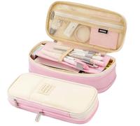 YLCYDLYU Astuccio Con Scomparti Scatola Della Matita Di Grande Capacità Sacchetto Della Matita Scatola Di Stoccaggio Della Cancelleria Dello Studente Scatola Di Stoccaggio Della Scuola-Rosa