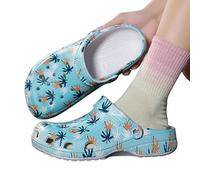 YLCYDLYU Ciabatte da Giardino Scarpe Colorate Stampate da Giardino da Donna-Blu-41