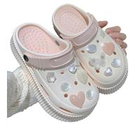 YLCYDLYU Ciabatte da Giardino Scarpe Estive delle Donne Che Indossano Scarpe da Spiaggia Esterne Eva Morbida Suola Spessa-Rosa-Diy-A-36-37(Fit 35-36)