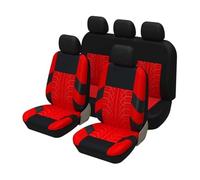 YLCYGJ 5 posti Coprisedili Auto per Skoda Rapid Spaceback, Impermeabile Antiscivolo Comfort Durevole Coprisedile Anteriori E Posteriori Accessori Interno,E/Red