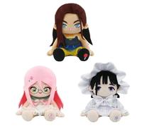 YLEAFUN Hyuna - Set di 3 statuette di anime, stile di seduta, con imbottitura morbida, 20 cm, per camera da letto, soggiorno, decorazione
