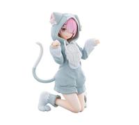 YLEAFUN Ramu figura anime gatto statua Ramu ginocchio modello PVC 8-11CM camera da letto decorazione tavolo ornamenti da collezione