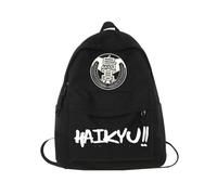 YLEAFUN Shoyo Hinata Borsa Scuola Anime Carattere Tobio Kageyama Stampato Zaino Kuroo Tetsurou Viaggio Zaino Anime Outdoor Grande Capacità Scuola, Black Typ3, 34*17*43cm