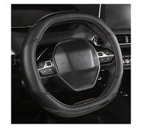 YLFC per Peugeot 3008 4008 5008 Auto Copertura della Ruota di Sterzo in Fibra di Carbonio + Cuoio dell'unità di Elaborazione di Accessori Auto Interni (Color : Black)