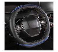 YLFC per Peugeot 3008 4008 5008 Auto Copertura della Ruota di Sterzo in Fibra di Carbonio + Cuoio dell'unità di Elaborazione di Accessori Auto Interni (Color : Blue)