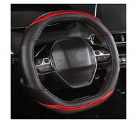YLFC per Peugeot 3008 4008 5008 Auto Copertura della Ruota di Sterzo in Fibra di Carbonio + Cuoio dell'unità di Elaborazione di Accessori Auto Interni (Color : Red)