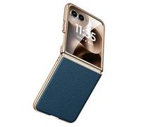 YLFFFZXK Custodia per Motorola RAZR 60 Ultra, Custodia Protettiva Antiurto in Vera Pelle Rigida per PC, Ultra Sottile e Sottile, per Motorola RAZR 60 Ultra, Blu