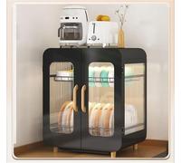 YLFFFZXK Scolapiatti da banco, Doppio Strato, antisporco, per Cucina, con cassetto per l'acqua, Adatto per l'uso in più scenari in Cucina (Nero)