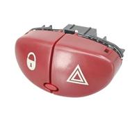 YLHMG Interruttore lampeggiatore di avvertimento di pericolo Pulsante interruttore luce pericolosa, for Peugeot, 206 207, for Citroen, C2 6554L0 96403778JK Interruttore di segnalazione pericolo