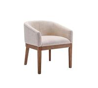 YLHMNE Sedie da cucina imbottite spesse 1 Sedia Da Pranzo Con Braccioli Imbottiti In Tessuto Di Lino E Gambe Legno(Beige)