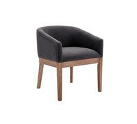YLHMNE Sedie da cucina imbottite spesse 1 Sedia Da Pranzo Con Braccioli Imbottiti In Tessuto Di Lino E Gambe Legno(Charcoal)