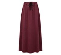 Ylingjun Gonne lunghe in jersey lungo foderate in pile da donna con elastico in vita a una linea svasata invernale, Air Max Dynasty, XL