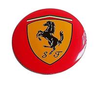 YLINNB 4 Pezzi Coprimozzo Auto per Ferrari 12Cilindri / 296 / SF90 /F80 /Roma/Purosangue/ F244, Auto Emblema Coprimozzo Ruota Centrale Adesivi per Coprimozzi Ruota Accessori Auto,Red-65mm