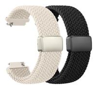YLK 2 cinturini per Xplora X6 Play/X 6/X6 Pro/Anio 5/Anio 6, per bambini, in nylon e cotone, intrecciati, per ragazze e ragazzi (nero/stella polare)