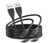 YLK Caricabatterie compatibile con Garmin Instinct/Instinct 2 2S 2X 3/ Solar/Solar Tactical/Instinct Surf Edition/TACTIX Charlie/Delta/Garmin Quatix 5 6, 100 cm Charger USB (nero, 2 x 50 cm)