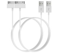 YLK Cavo USB 30 Pin compatibile con iPhone 4 4S 3G 3GS, iPad 3 2 1, iPod Touch 4 3 2 1, Nano 6 5 4 3 2 1, iPod Classic 3 2 1, Cavo di ricarica di ricambio portatile a caricatore rapido (1M*2)