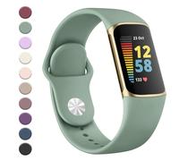 YLK Cinturino per Fitbit Charge 5 Cinturino/Fitbit Charge 6 Bracciale Donna Uomo Migliorato Silicone Cinturino di Ricambio Regolabile per Fitbit Charge 5 Bracciali/Charge 6 Bracciali
