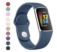 YLK cinturino per Fitbit Charge 5/Fitbit Charge 6 da donna e da uomo, cinturino in silicone migliorato sportivo regolabile per Fitbit Charge 5/Charge 6