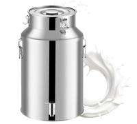 YLKJCE Fusto Bidone Acciaio per Olio 30 Litri con Rubinetto Contenitori Olio Acciaio Inox Contenitore per Latte in Acciaio Inox per Cucina E Uso Domestico(Capacity, 68liter)