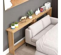 YLLFFLL Consolle stretta dietro il divano Consolle Strette Da 10 15 20 Cm Per Corridoio E Soggiorno, Tavolino Da Divano In Legno Dietro Il Divano Con Contenitore(White,120x20x65cm(47.2x7.8x25.5in))